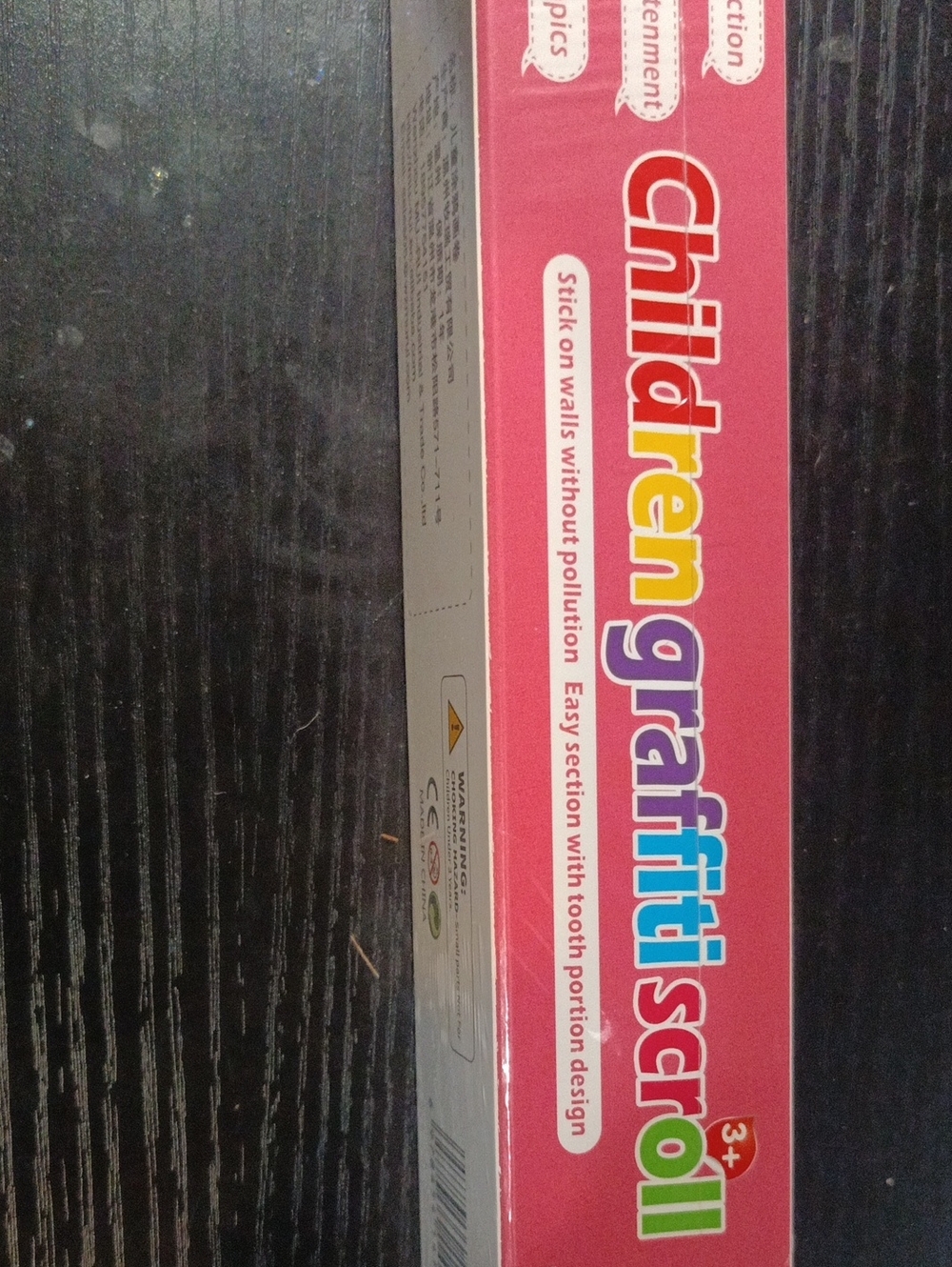 Children Graffiti Scroll - Pink with Multi-Color Text